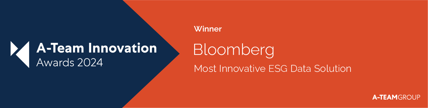 Bloomberg ganha dois prêmios A-Team pela solução Data License Plus ESG Manager